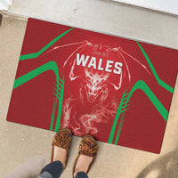 Wales Rugby Rubber Doormat Go Welsh Dragon Unique Style