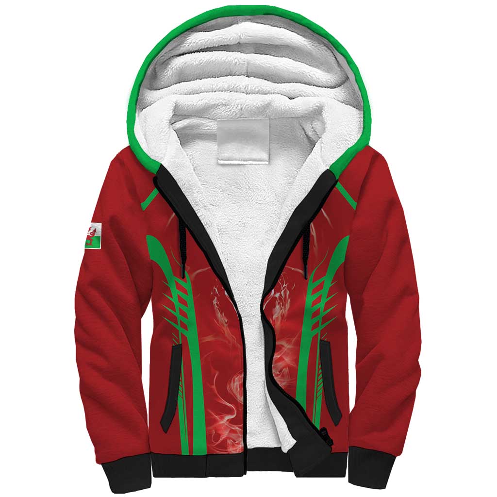 Wales Rugby Custom Sherpa Hoodie Go Welsh Dragon Unique Style