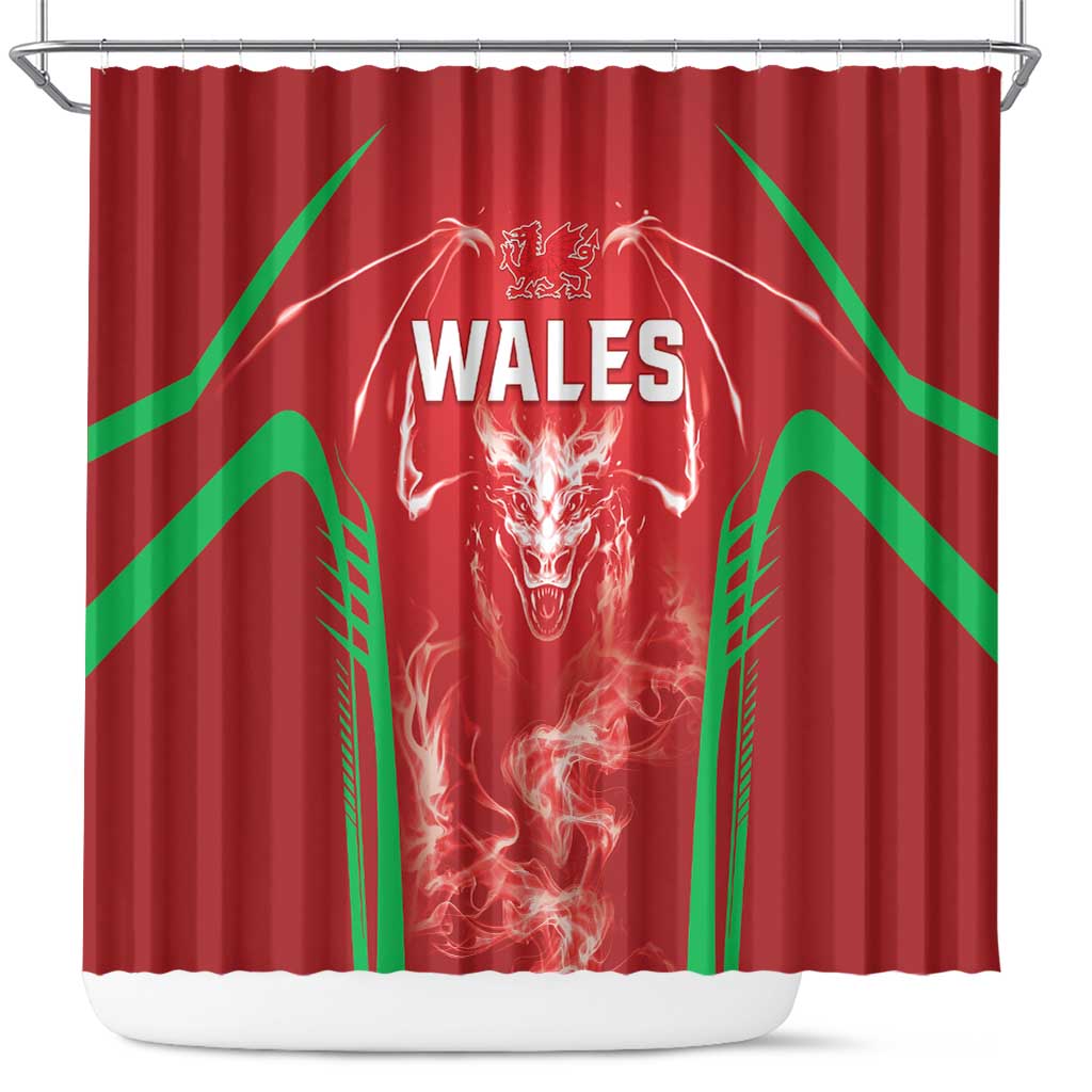 Wales Rugby Shower Curtain Go Welsh Dragon Unique Style