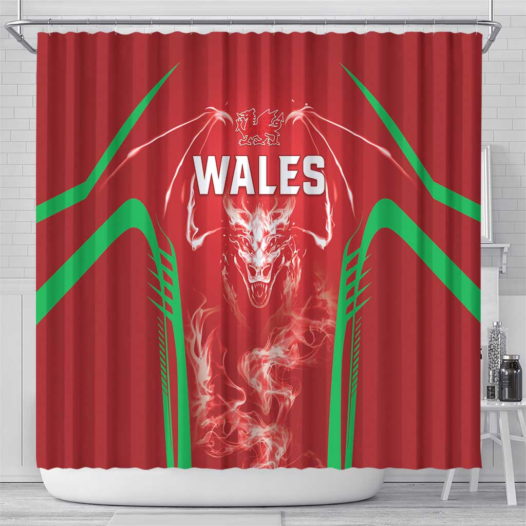 Wales Rugby Shower Curtain Go Welsh Dragon Unique Style