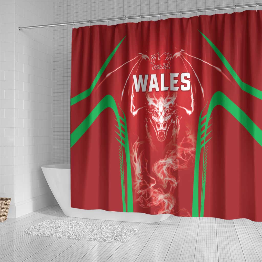 Wales Rugby Shower Curtain Go Welsh Dragon Unique Style