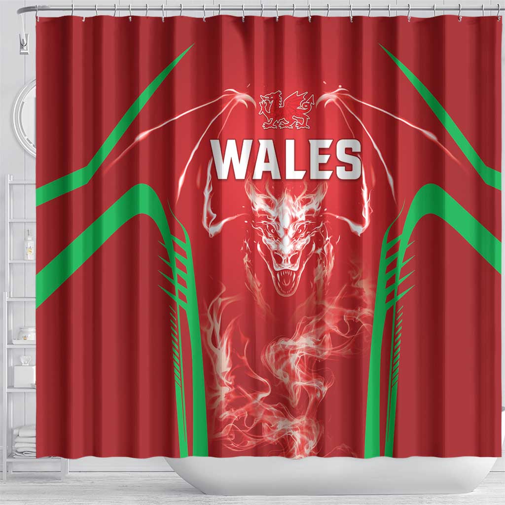 Wales Rugby Shower Curtain Go Welsh Dragon Unique Style