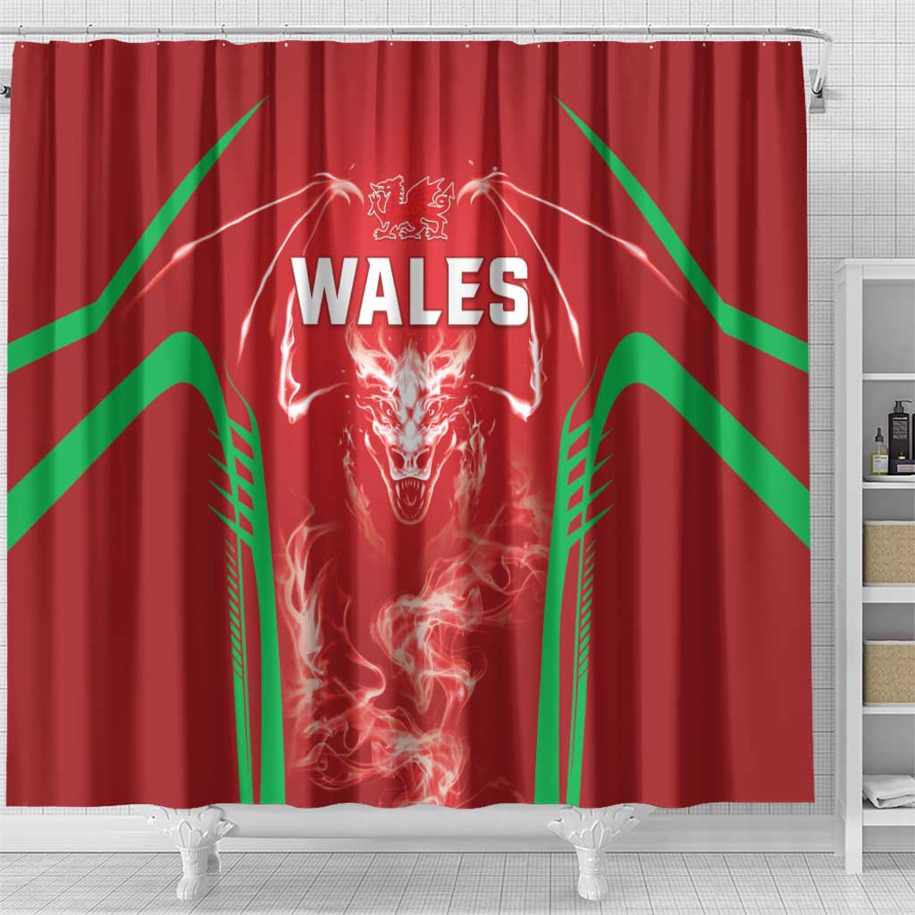 Wales Rugby Shower Curtain Go Welsh Dragon Unique Style