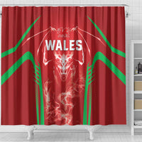 Wales Rugby Shower Curtain Go Welsh Dragon Unique Style