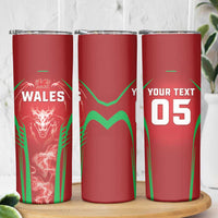 Wales Rugby Custom Skinny Tumbler Go Welsh Dragon Unique Style