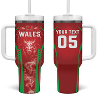 Wales Rugby Custom Tumbler With Handle Go Welsh Dragon Unique Style