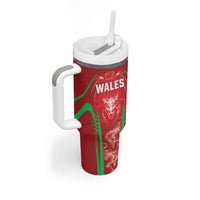 Wales Rugby Custom Tumbler With Handle Go Welsh Dragon Unique Style