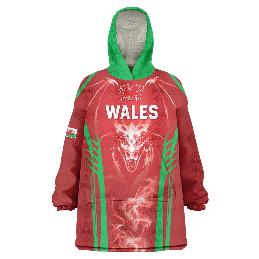 Wales Rugby Custom Wearable Blanket Hoodie Go Welsh Dragon Unique Style