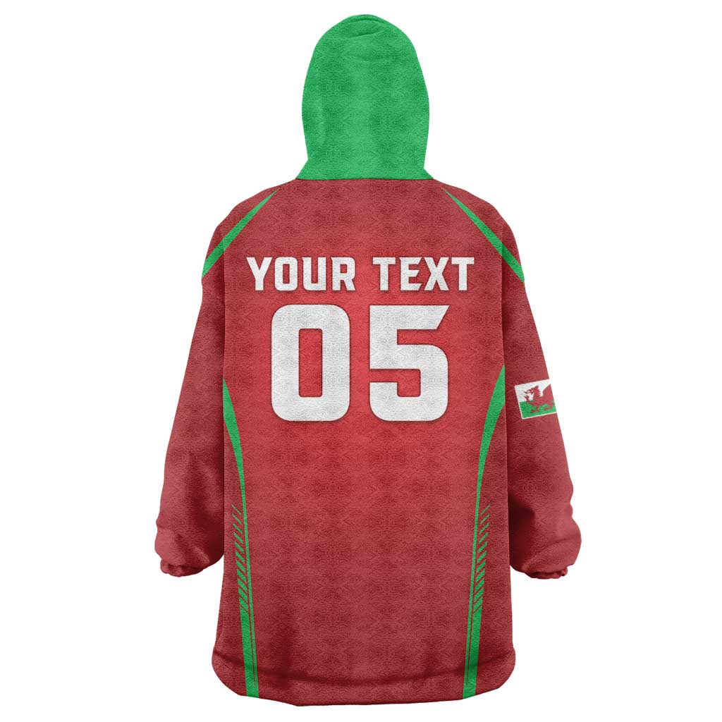 Wales Rugby Custom Wearable Blanket Hoodie Go Welsh Dragon Unique Style