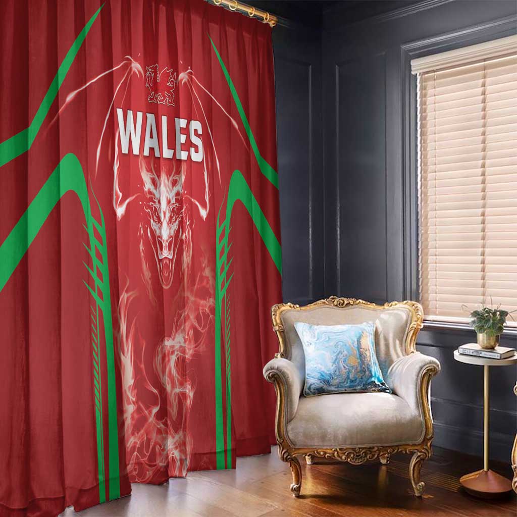 Wales Rugby Window Curtain Go Welsh Dragon Unique Style