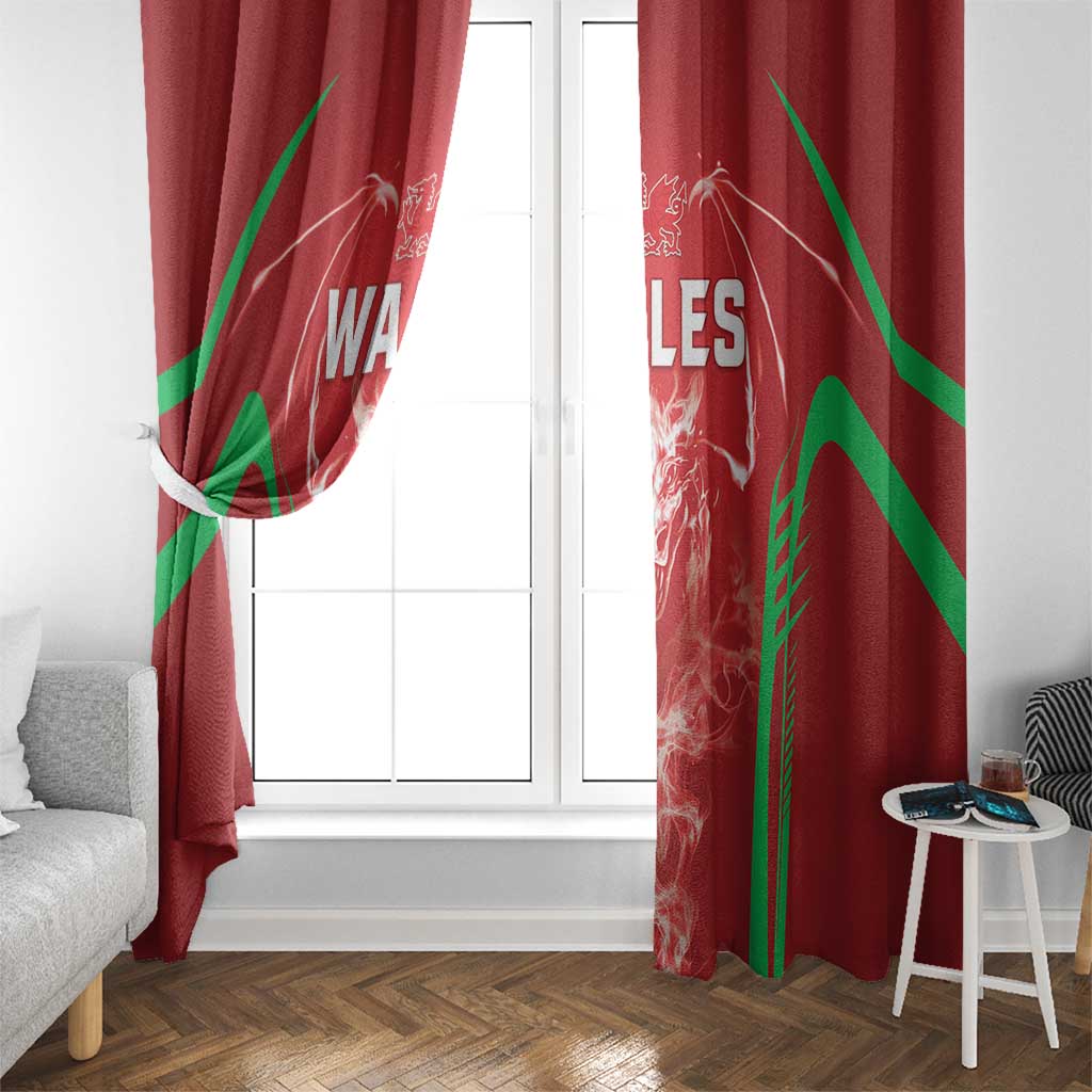 Wales Rugby Window Curtain Go Welsh Dragon Unique Style