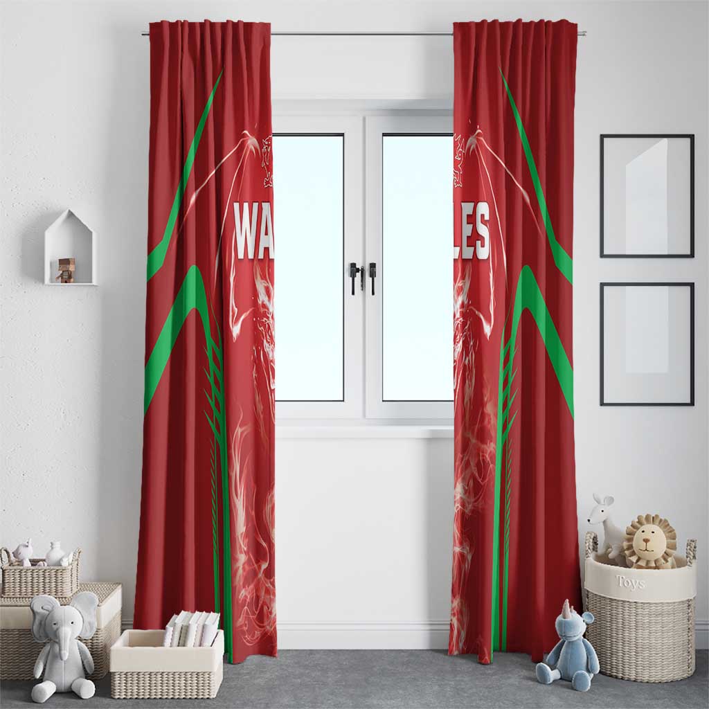 Wales Rugby Window Curtain Go Welsh Dragon Unique Style