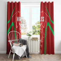 Wales Rugby Window Curtain Go Welsh Dragon Unique Style