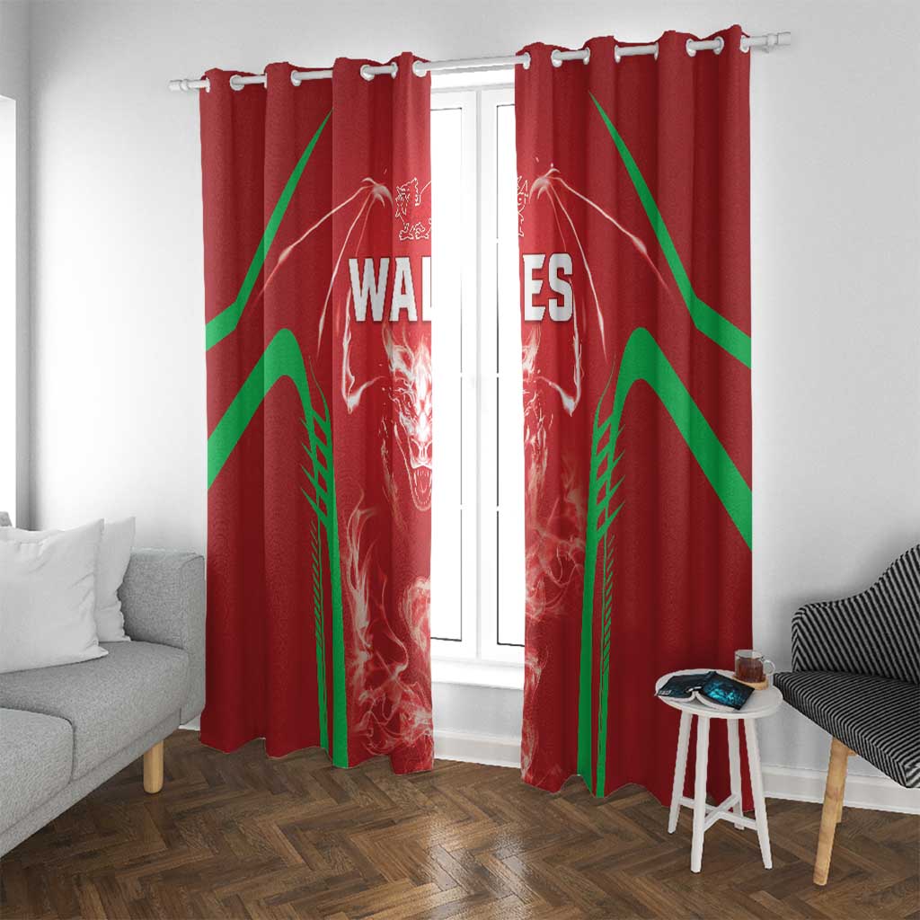 Wales Rugby Window Curtain Go Welsh Dragon Unique Style