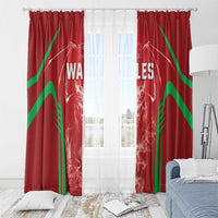 Wales Rugby Window Curtain Go Welsh Dragon Unique Style