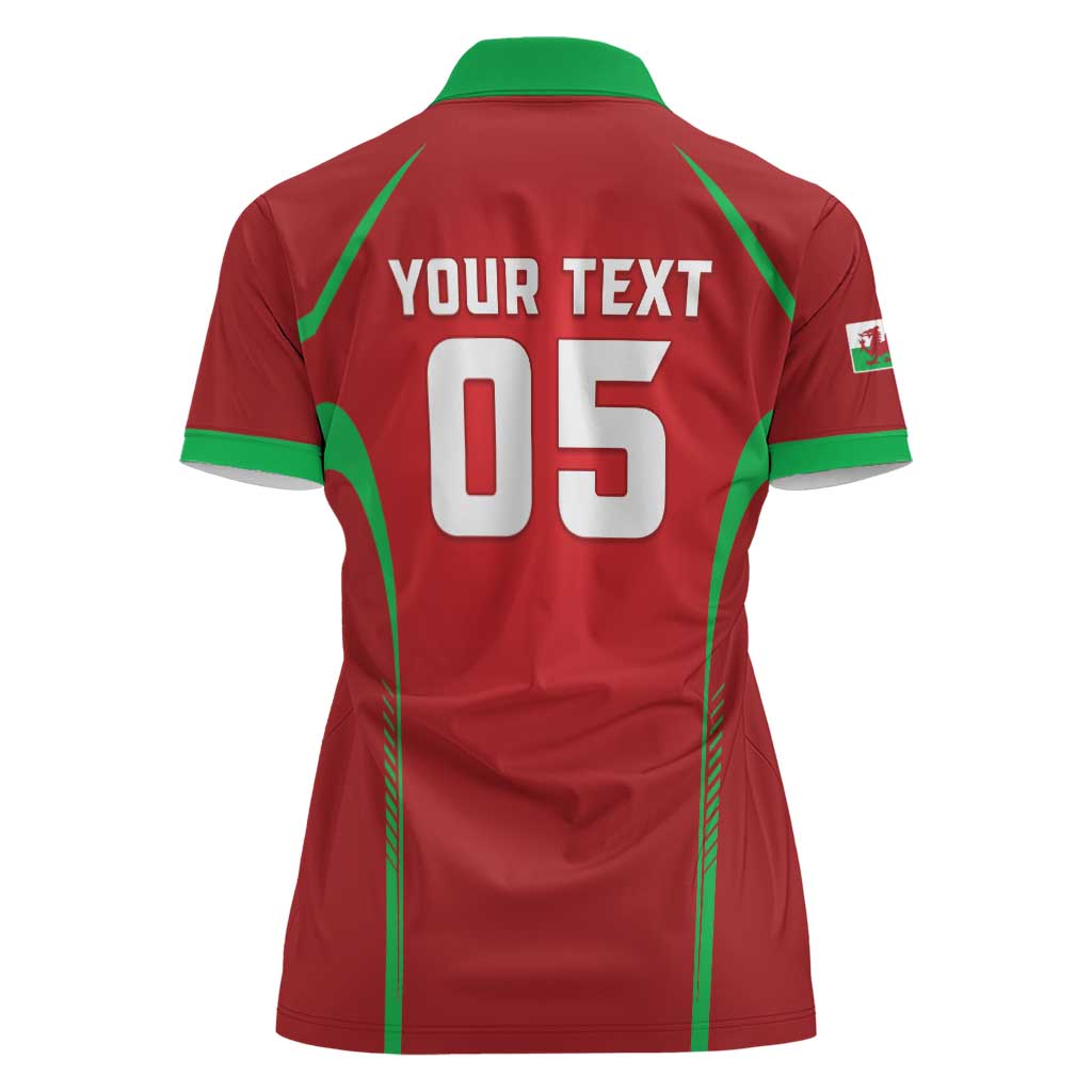 Wales Rugby Custom Women Polo Shirt Go Welsh Dragon Unique Style