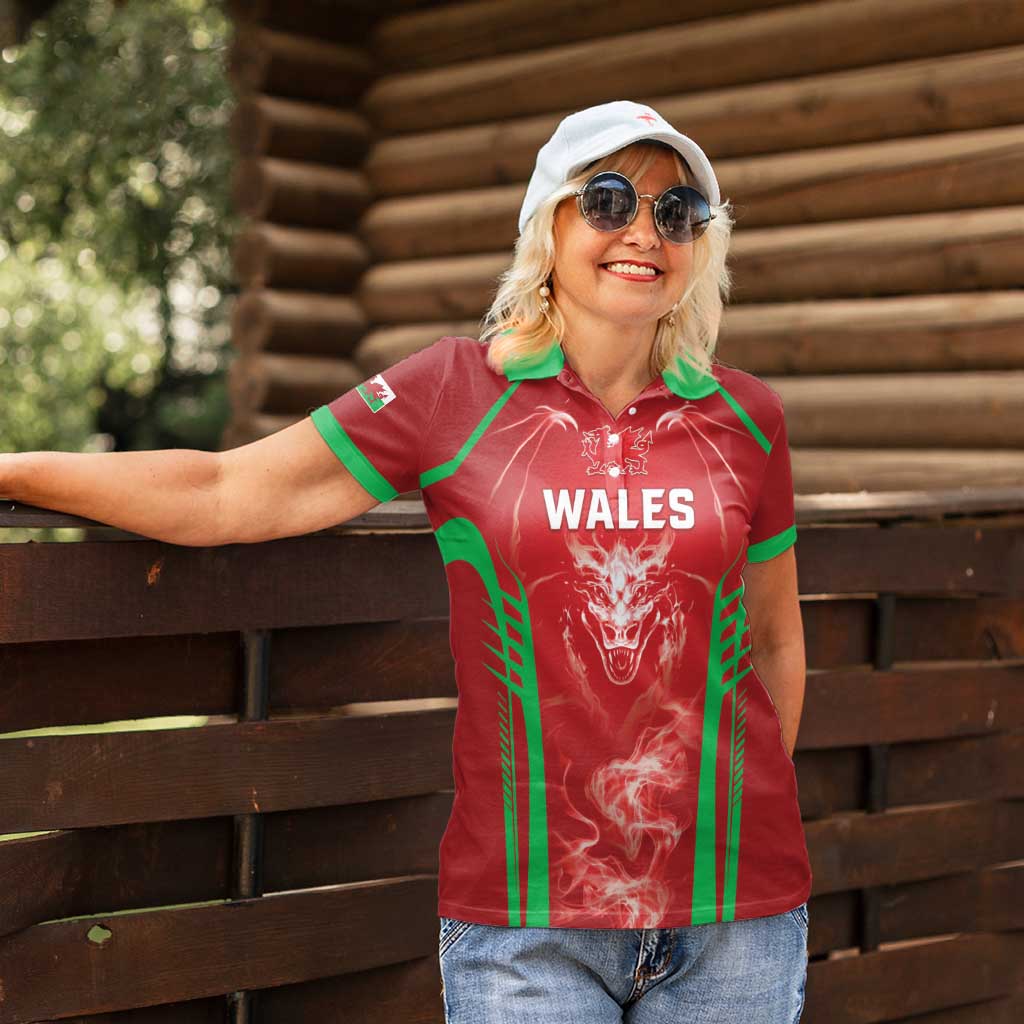 Wales Rugby Custom Women Polo Shirt Go Welsh Dragon Unique Style