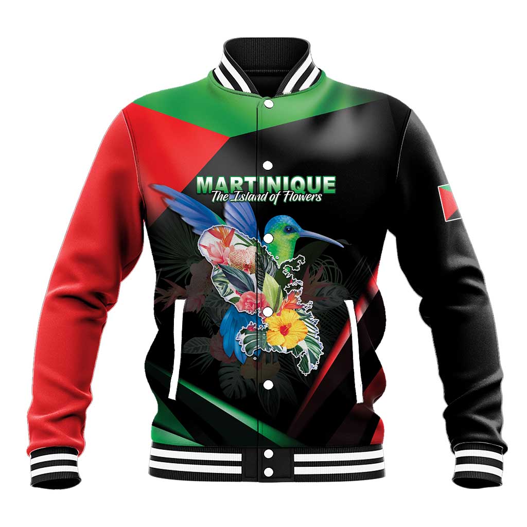 Personalized Martinique Baseball Jacket The Island Of Flowers