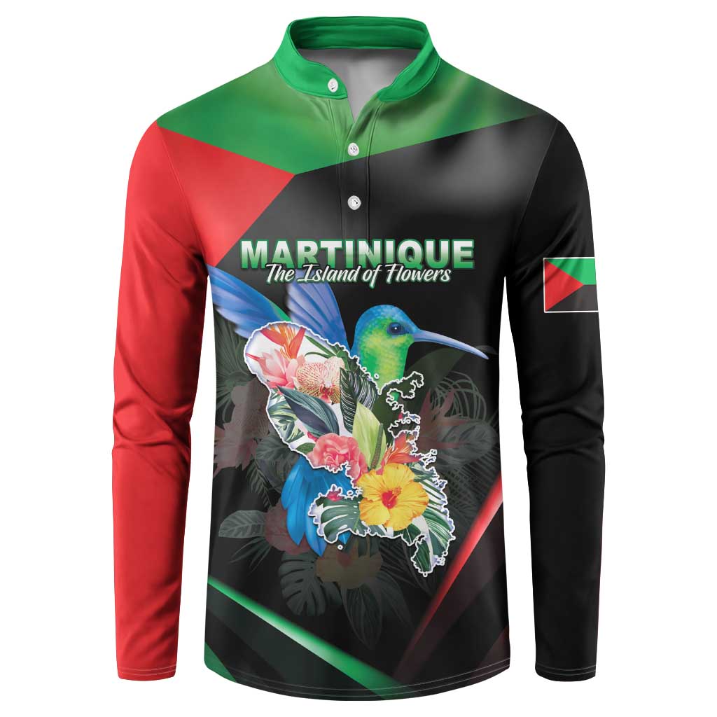 Personalized Martinique Button Sweatshirt The Island Of Flowers