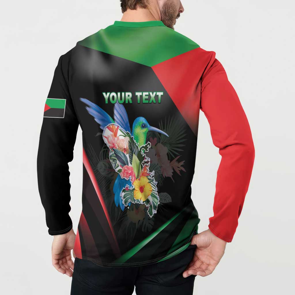 Personalized Martinique Button Sweatshirt The Island Of Flowers