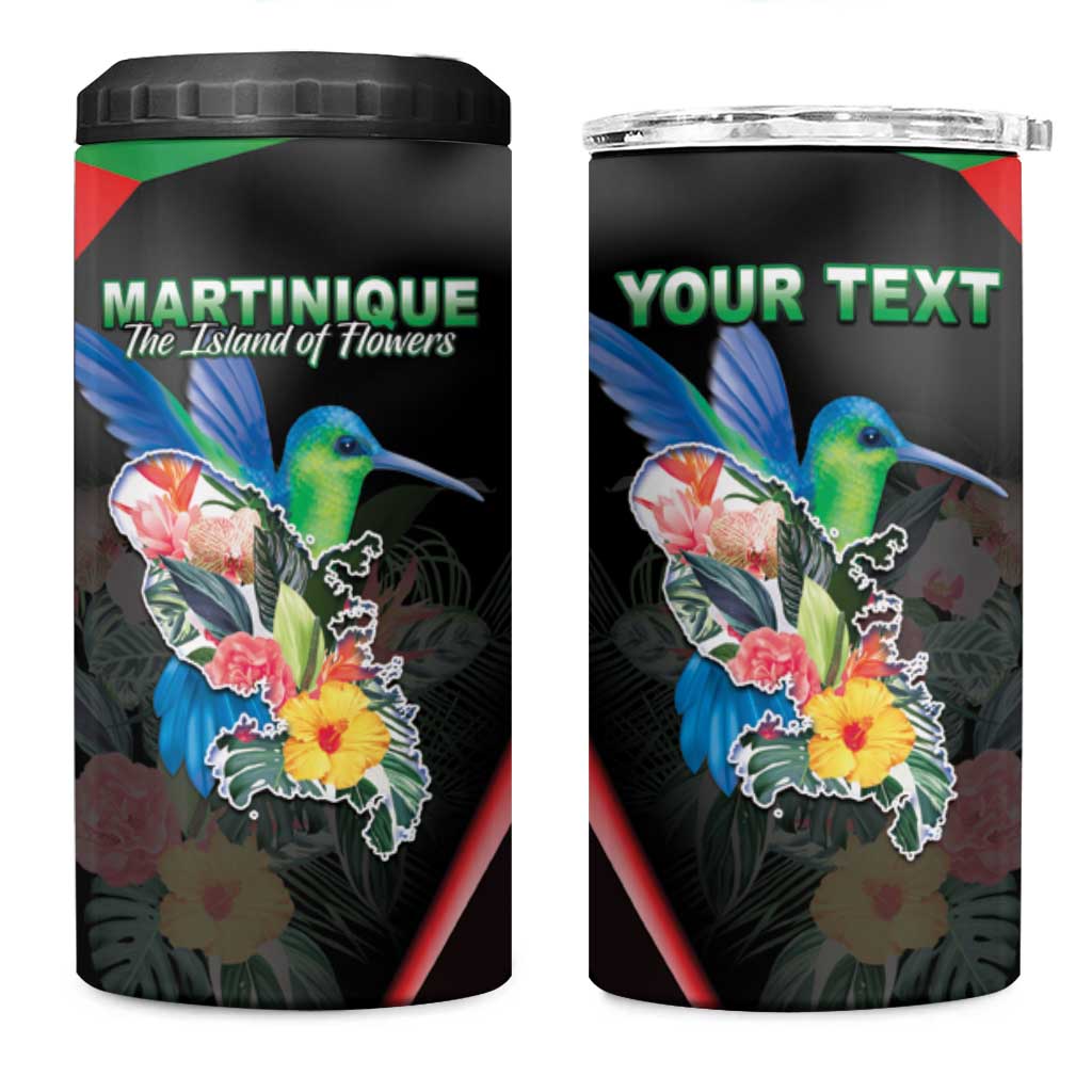 Personalized Martinique 4 in 1 Can Cooler Tumbler The Island Of Flowers