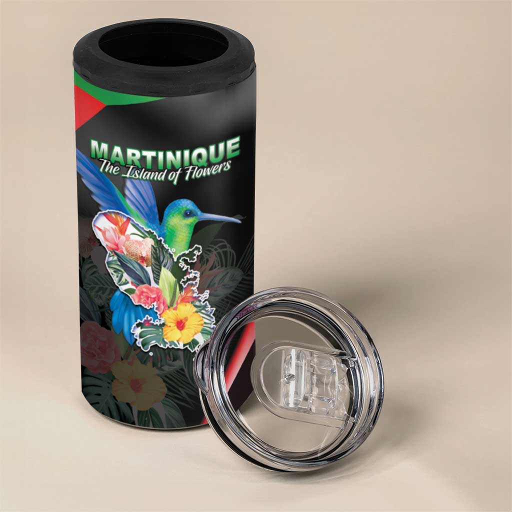 Personalized Martinique 4 in 1 Can Cooler Tumbler The Island Of Flowers