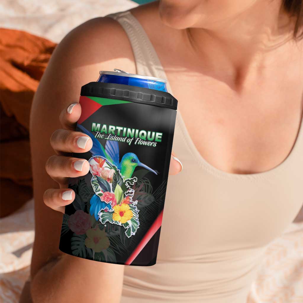 Personalized Martinique 4 in 1 Can Cooler Tumbler The Island Of Flowers