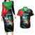 Personalized Martinique Couples Matching Long Sleeve Bodycon Dress and Hawaiian Shirt The Island Of Flowers