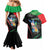 Personalized Martinique Couples Matching Mermaid Dress and Hawaiian Shirt The Island Of Flowers