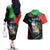Personalized Martinique Couples Matching Off The Shoulder Long Sleeve Dress and Hawaiian Shirt The Island Of Flowers