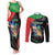 Personalized Martinique Couples Matching Tank Maxi Dress and Long Sleeve Button Shirt The Island Of Flowers