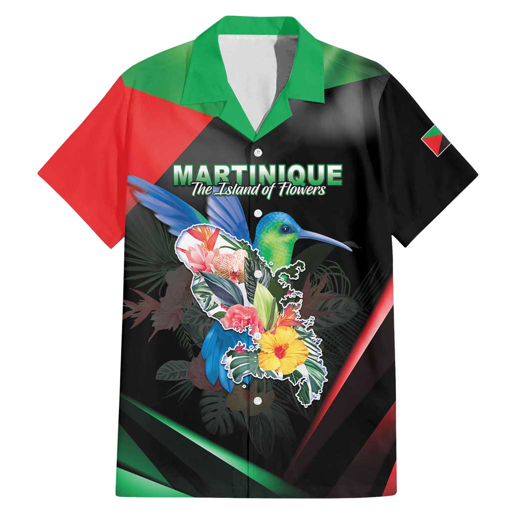 Personalized Martinique Family Matching Mermaid Dress and Hawaiian Shirt The Island Of Flowers