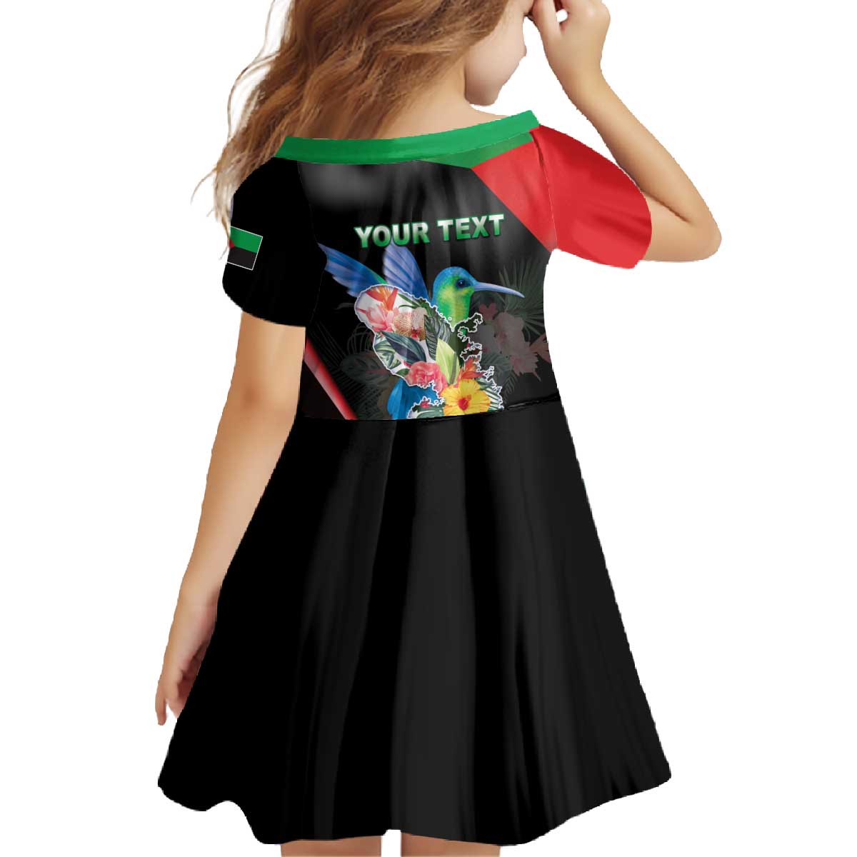 Personalized Martinique Family Matching Off The Shoulder Long Sleeve Dress and Hawaiian Shirt The Island Of Flowers