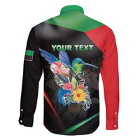 Personalized Martinique Family Matching Off The Shoulder Long Sleeve Dress and Hawaiian Shirt The Island Of Flowers