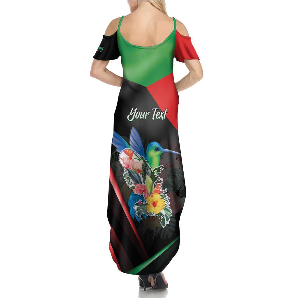 Personalized Martinique Family Matching Summer Maxi Dress and Hawaiian Shirt The Island Of Flowers