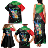 Personalized Martinique Family Matching Tank Maxi Dress and Hawaiian Shirt The Island Of Flowers