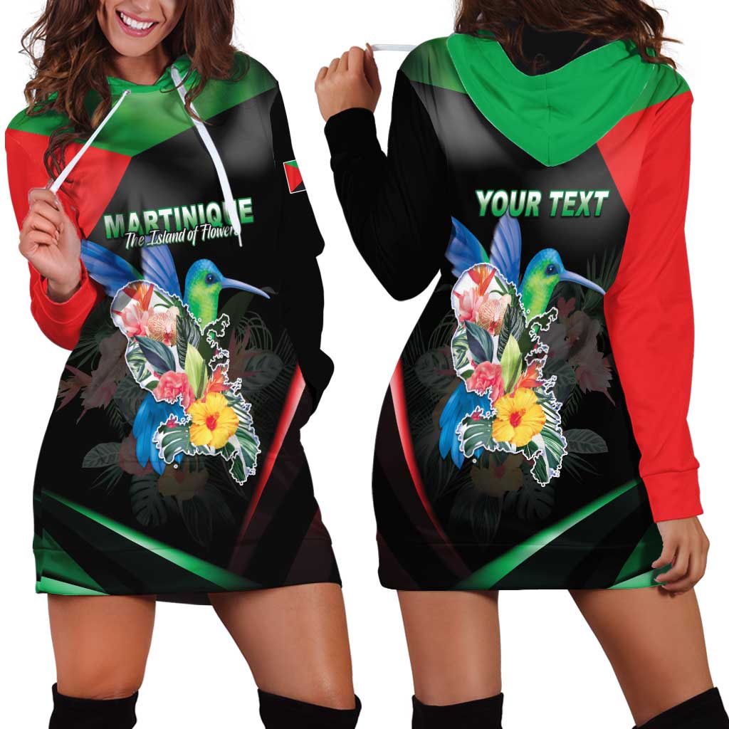 Personalized Martinique Hoodie Dress The Island Of Flowers
