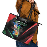 Martinique Leather Tote Bag The Island Of Flowers