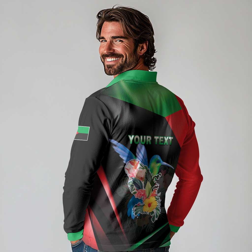 Personalized Martinique Long Sleeve Polo Shirt The Island Of Flowers