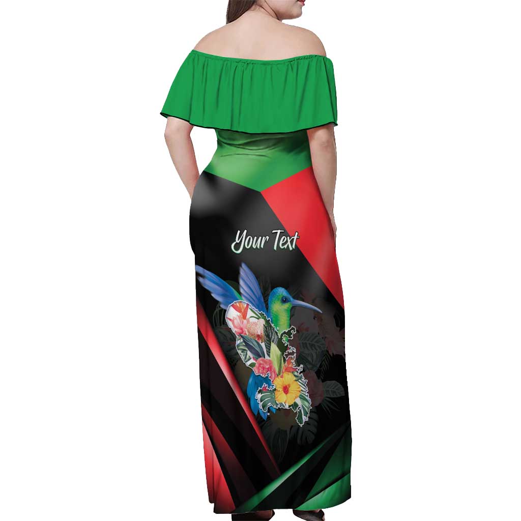 Personalized Martinique Off Shoulder Maxi Dress The Island Of Flowers