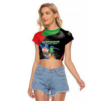 Personalized Martinique Raglan Cropped T Shirt The Island Of Flowers