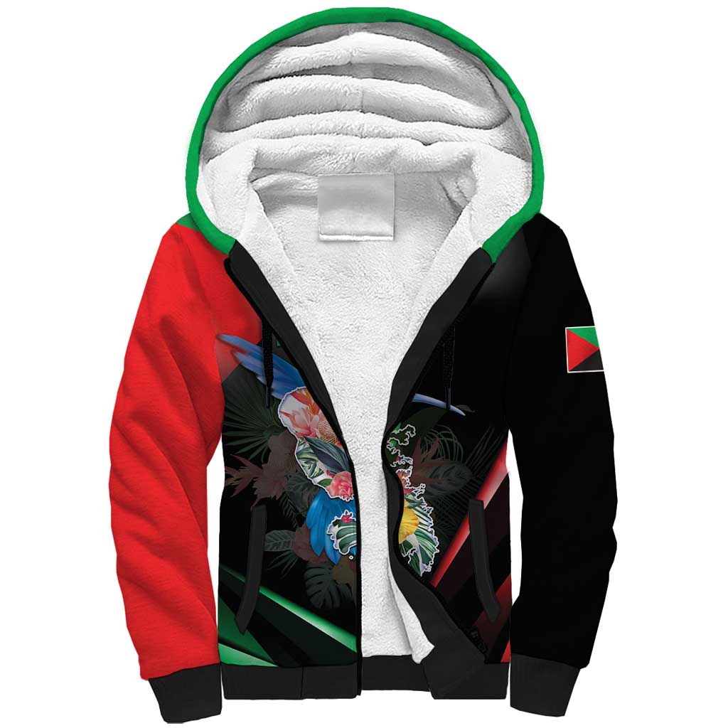 Personalized Martinique Sherpa Hoodie The Island Of Flowers