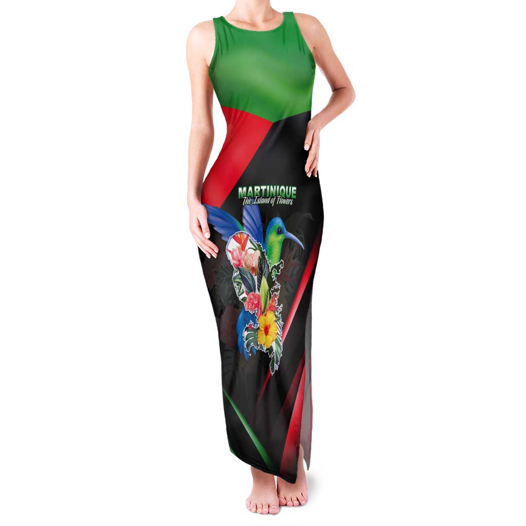Personalized Martinique Tank Maxi Dress The Island Of Flowers
