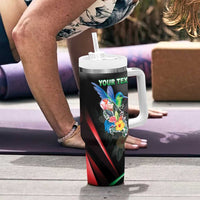 Personalized Martinique Tumbler With Handle The Island Of Flowers