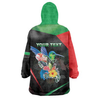 Personalized Martinique Wearable Blanket Hoodie The Island Of Flowers