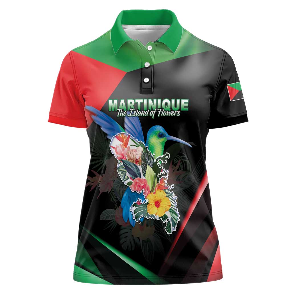 Personalized Martinique Women Polo Shirt The Island Of Flowers