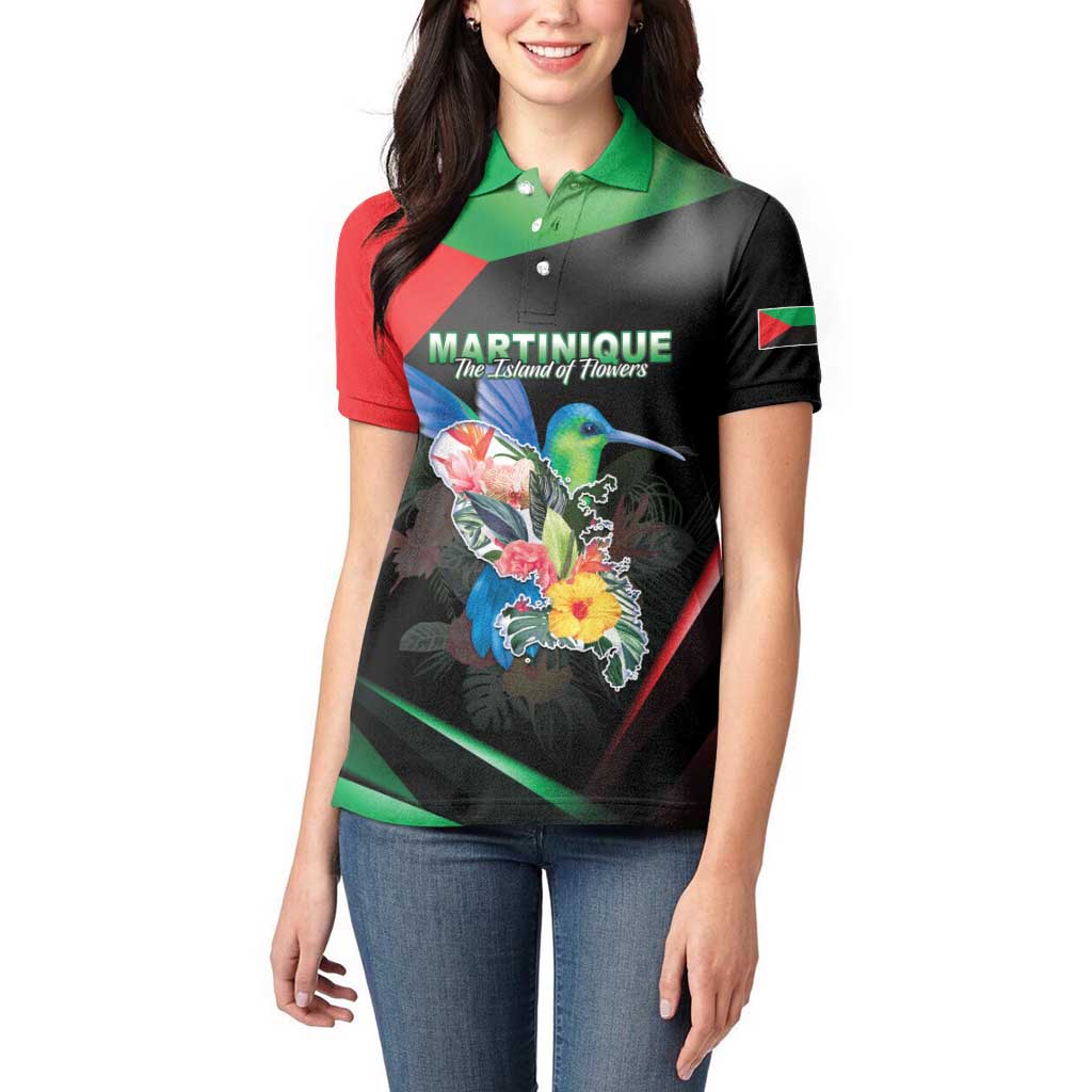 Personalized Martinique Women Polo Shirt The Island Of Flowers