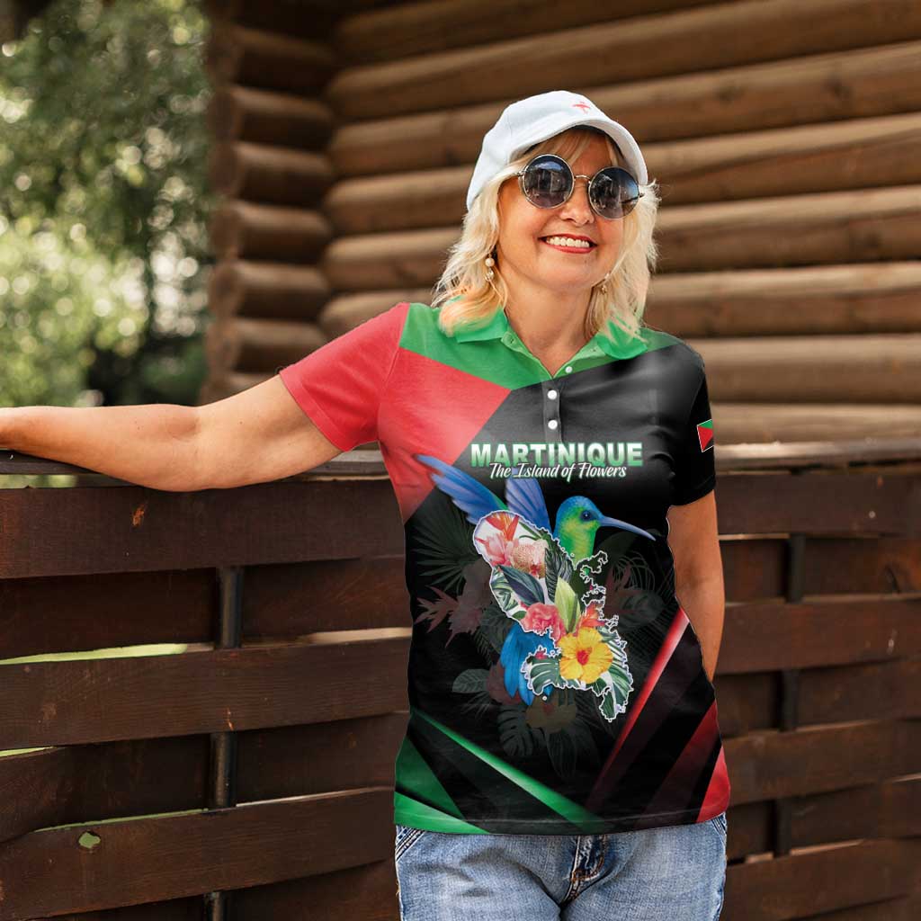 Personalized Martinique Women Polo Shirt The Island Of Flowers