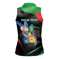Personalized Martinique Women Sleeveless Polo Shirt The Island Of Flowers