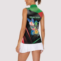 Personalized Martinique Women Sleeveless Polo Shirt The Island Of Flowers